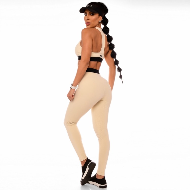 Top Fitness Feminino Off-White